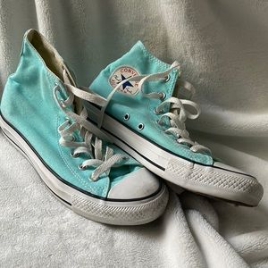 turquoise, tiffany blue converse M6/W8